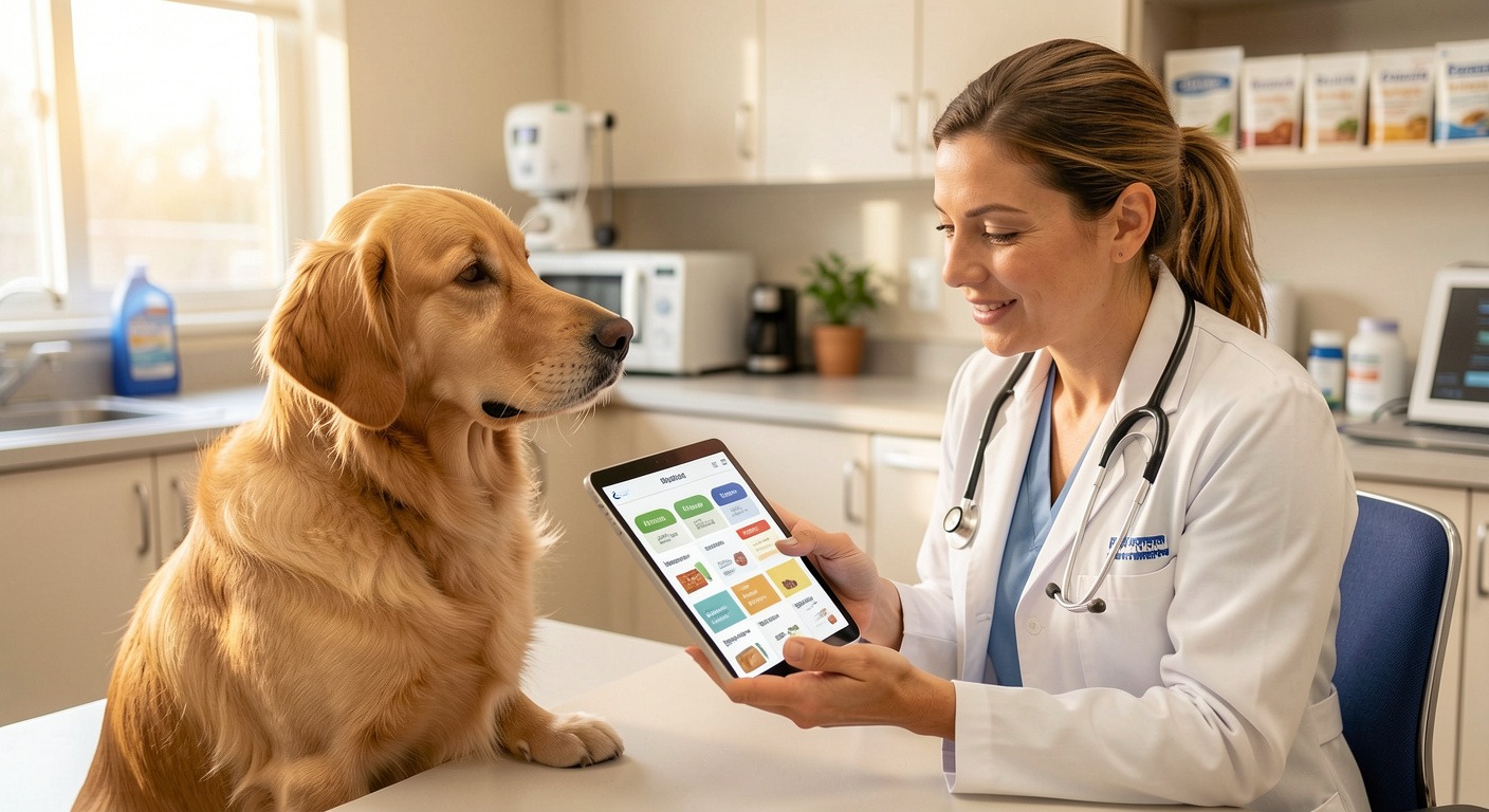 Homemade Dog Food: Benefits, Risks, and How to Do It Safely 3 Veterinarian discussing homemade dog food nutrition with dog owner