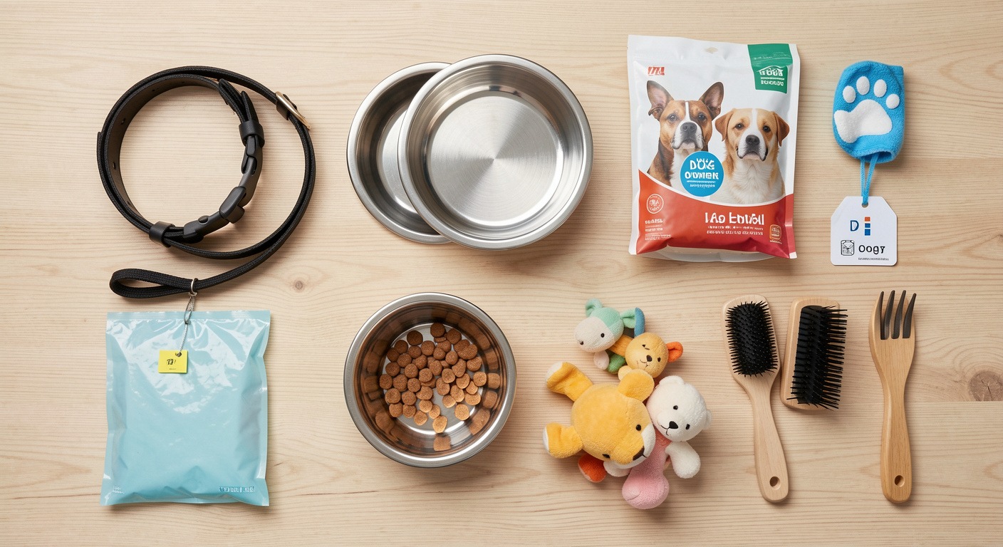 Dog-Proofing Your Home: A Room-by-Room Safety Guide 6 New dog owner supplies flatlay