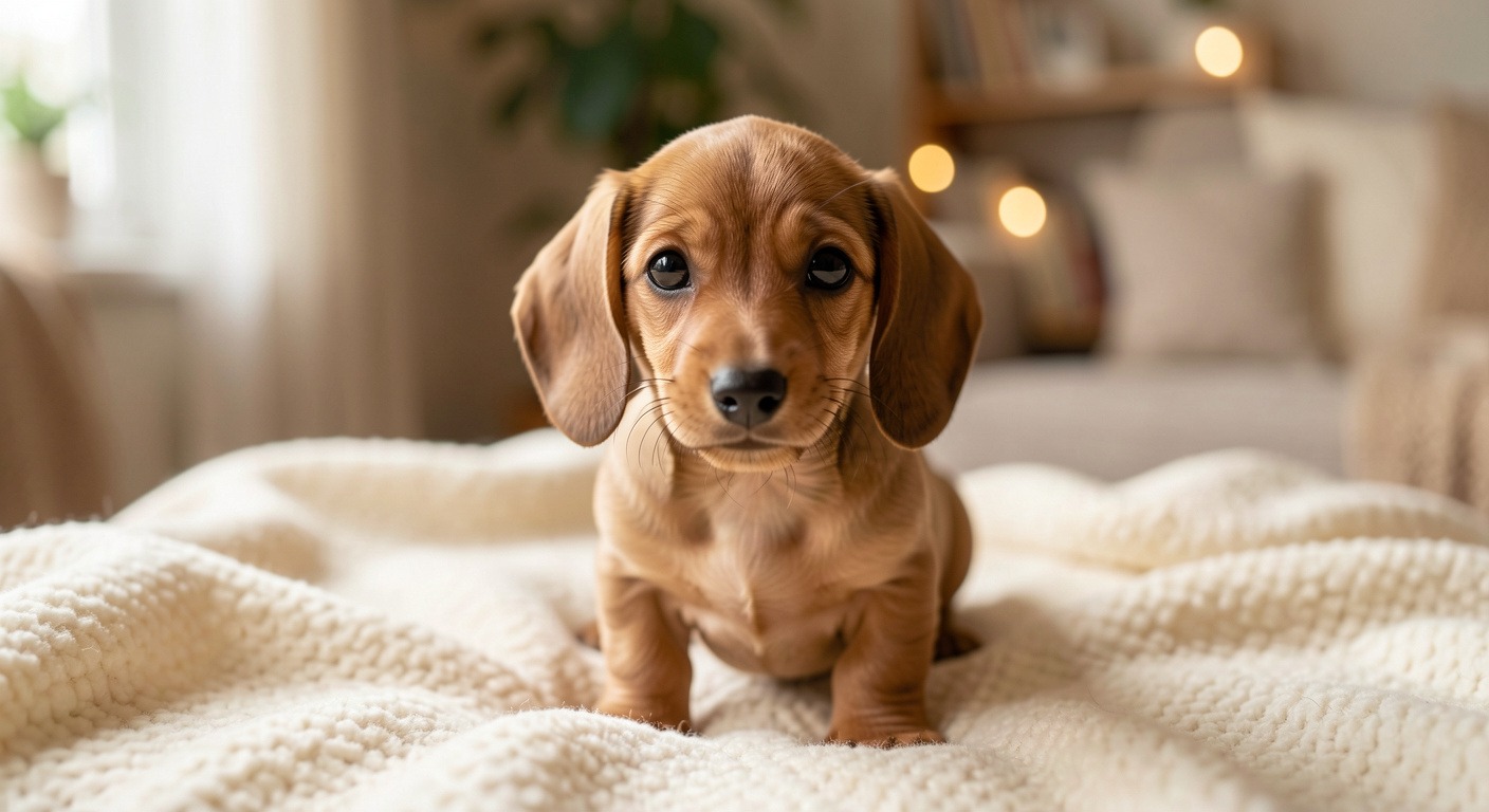 Dachshund Breed Guide: Temperament, Back Health, and What to Expect 2 Adorable miniature dachshund puppy with tan coat
